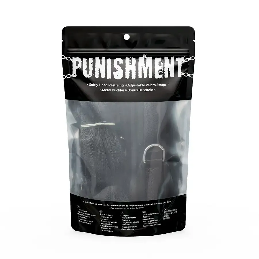 Розтяжка на ліжко Punishment - 5-Piece Bed Restraint Kit - Black Львів - фото 6