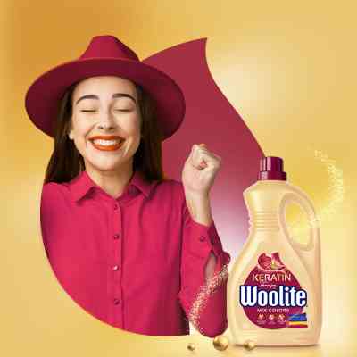 Гель для стирки Woolite Для цветных тканей С кератином 2.7 л (5900627090475) Винница