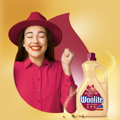 Гель для стирки Woolite Для цветных тканей С кератином 2.7 л (5900627090475) Винница - изображение 2