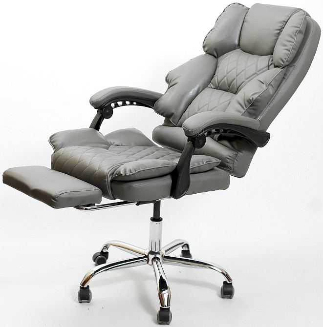 Кресло офисное Diego Comfort Pro серое Киев - изображение 8