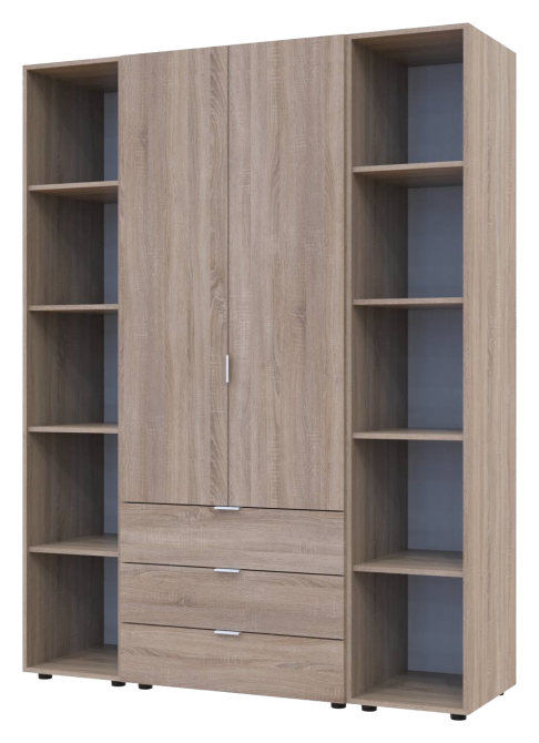 Комплект шкафов для одежды Doros Гелар (3 шт.) 153,9х49,5х203,4 см Дуб сонома (DRS-011144) Львов - изображение 2