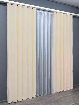 Комплект готовых штор VR-Textil Bagema Rvs № 1293ш Кремовый 150х275 см 2 шт (33-0144) Киев