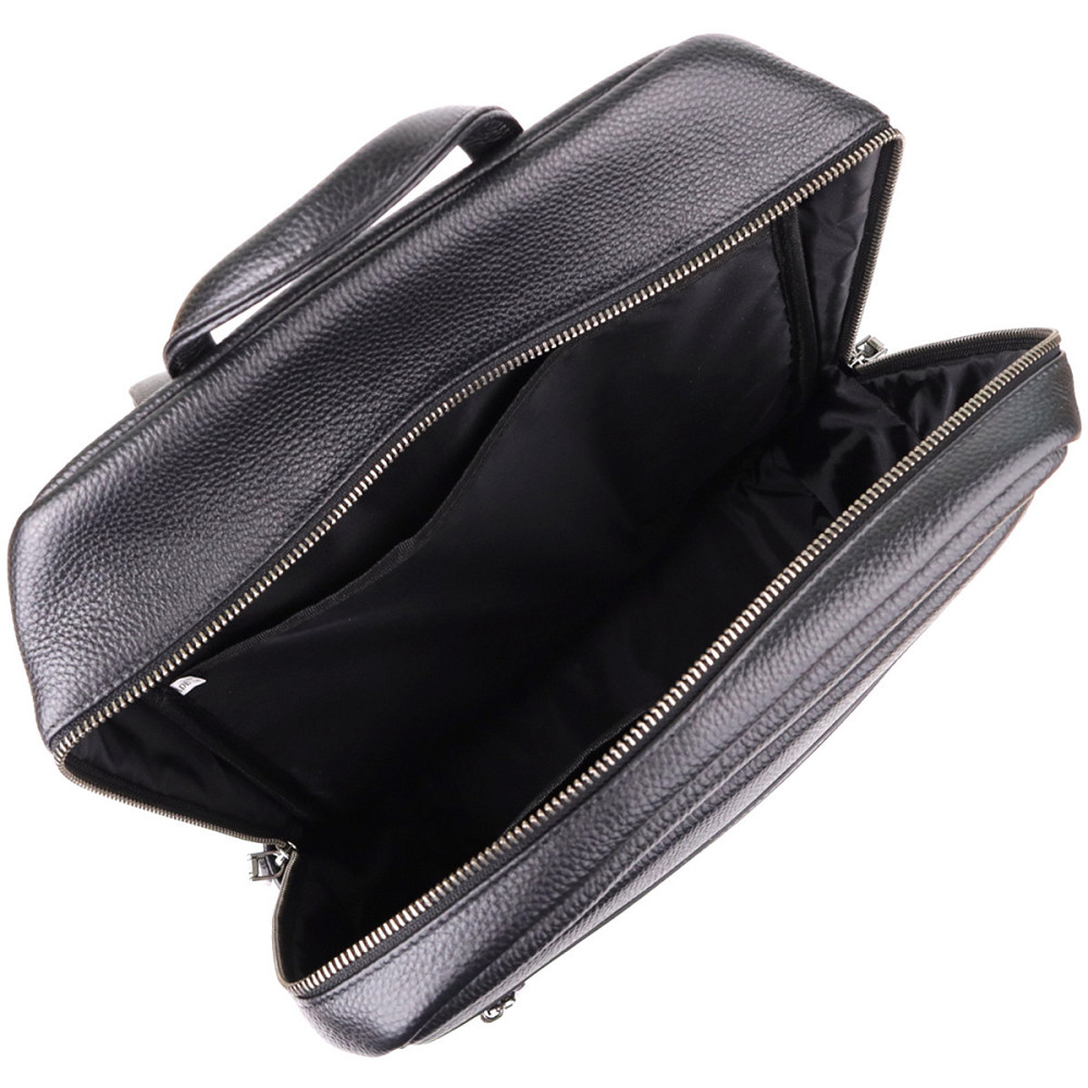 Міський рюкзак унісекс з натуральної шкіри Vintage 23046 Чорний Київ - фото 9