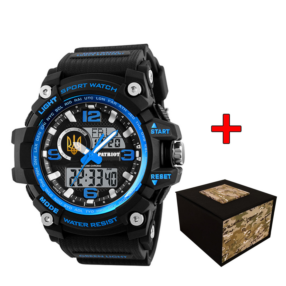 Patriot 012BUBKUAGD Тризуб золото Чорні з синім + Коробка SBR Київ - фото 1