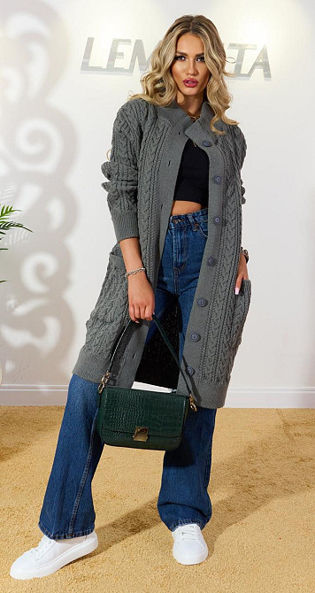 Кардиган мелкие косы (46-48) Киев - изображение 2