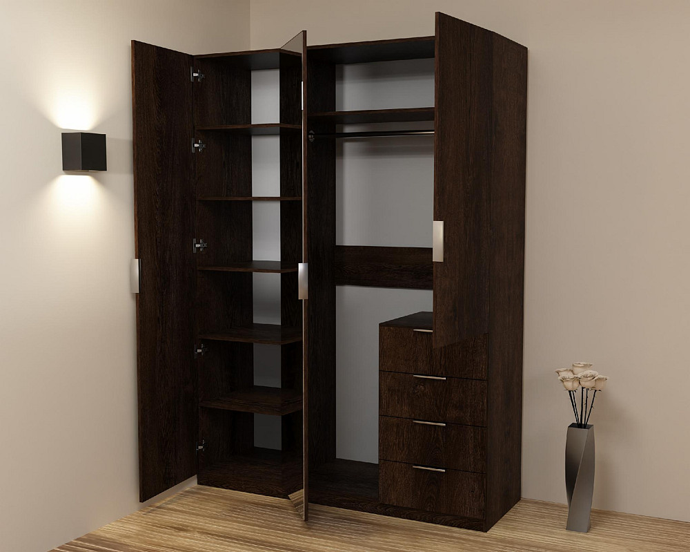 Шкаф Кристалл 2, Дуб Конкордия, 1500х520х2100 Львов - изображение 3