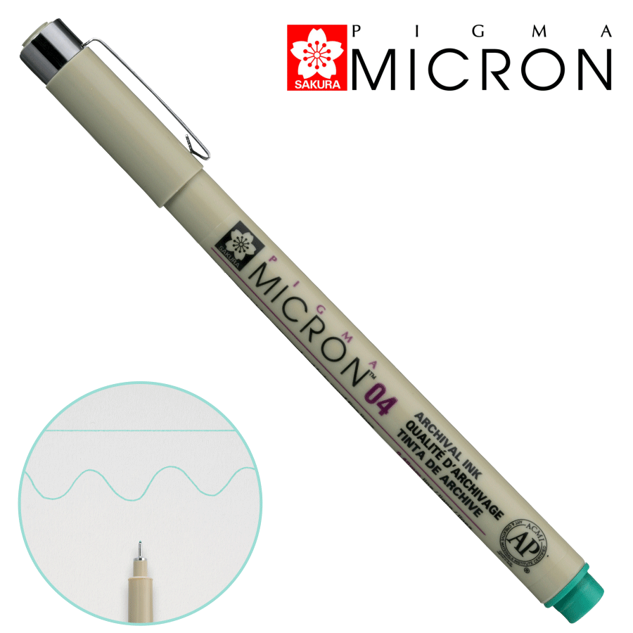 Линер PIGMA MICRON (0.4), 0,4мм, Зеленый, Sakura Киев - изображение 1