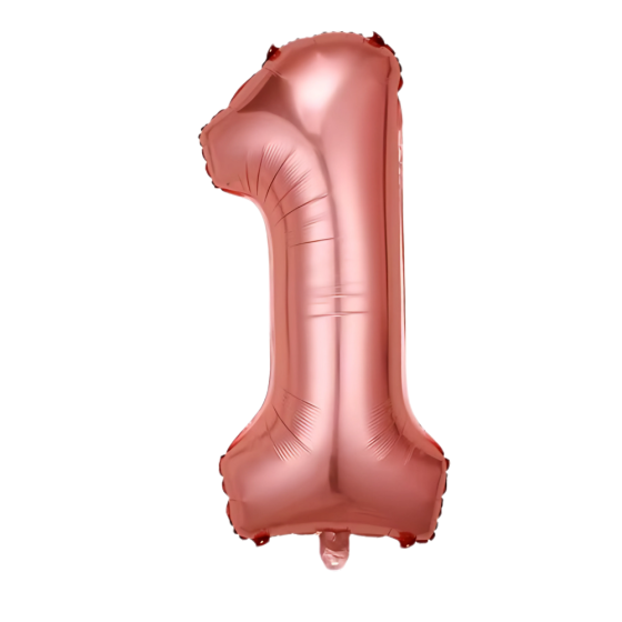 Воздушный шар в виде цифры 1 розовое золото,32 дюйма, фольгированый, для праздника дня рождения,годовщин Каменец-Подольский
