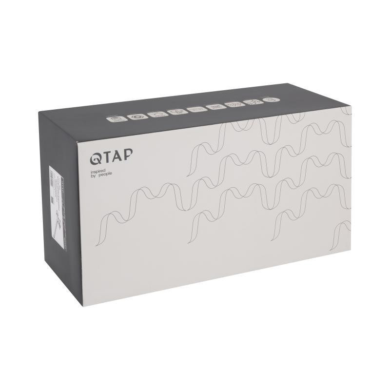 Смеситель для ванны с длинным поворотным изливом, c душевым гарнитуром Qtap Jay QTJAY2601CRW45552 Chrome/White Харьков - изображение 9