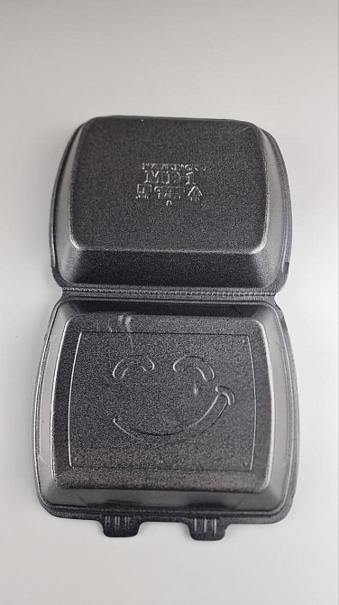 Ланчбокс зі спіненого полістиролу з кришкою (390*242*74) чорний МВ-1 (150 шт.) Харків - фото 2