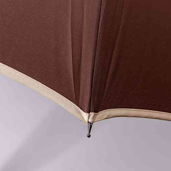 Класична парасолька-тростина з чохлом напівавтомат з поліестеру міцна надійна 12 спиць діаметр 120 см Коричневий HP-23-16BR Коломия