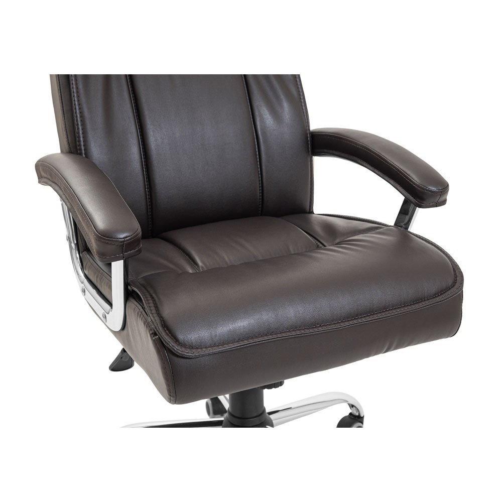 Офісне крісло керівника Burgas Roсky Хром M1 Tilt Темно-коричневий Київ - фото 8