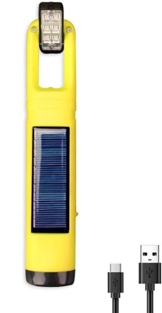 Акумуляторний світлодіодний ліхтарик COOLAPA 150lm 1500mAh на сонячній батареї та USB кишеньковий для кемпінгу Київ