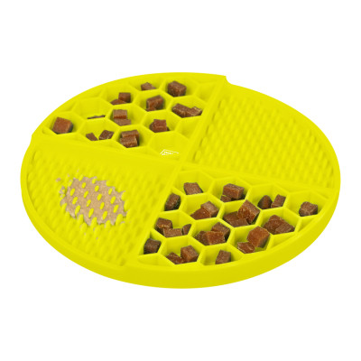 Універсальний посуд для тварин WAUDOG Silicone Килимок для злизування 21х21х3 см жовтий (23508) Вінниця - фото 4