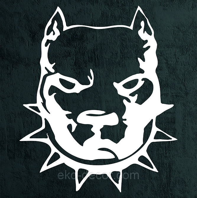 Декоративное настенное Панно «Питбуль», Декор на стену 70*59 см, Белый Киев - изображение 6