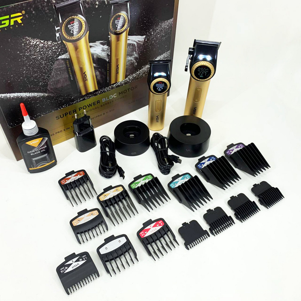 Хороший бездротовий тример VGR 2 в 1 V-001 V-977 GOLD, Тример для складної стрижки волосся EJ-96 Івано-Франківськ - фото 9