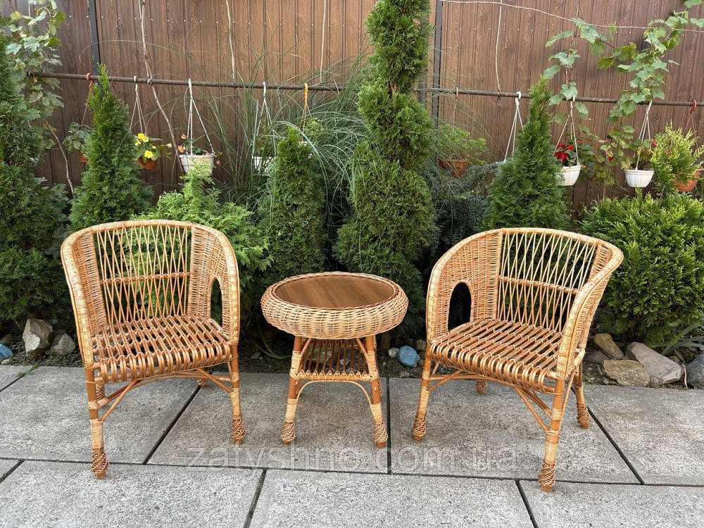 Меблі плетені балконні з лози Київ - фото 7