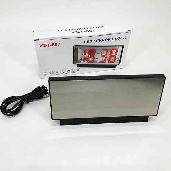 Практичные настольные часы с подсветкой VST-897-4, Часы светодиодные настольные хорошие KU-99 Львов