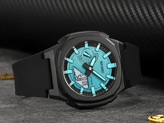 Годинник чоловічий наручний Skmei 2091 (Чорний/Блакитний/Білий) Київ