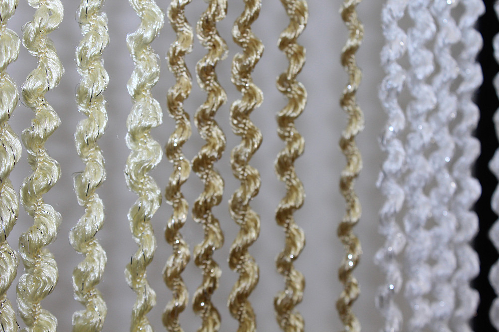 Шторы-нити спираль с люрексом Молочный с бежево-белым 300х300см 1 шт (61-060) Киев - изображение 7