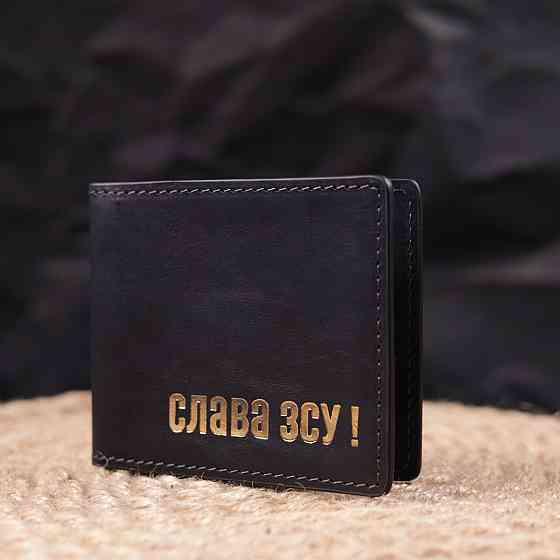 Надежная обложка из винтажной кожи для удостоверения участника боевых действий ЗСУ GRANDE PELLE 16758 Черная Киев