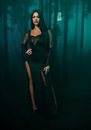 Еротичний костюм Мортіші Аддамс Leg Avenue Sexy Spooky Morticia L Львів