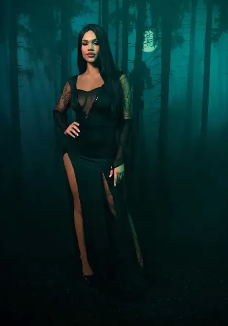Еротичний костюм Мортіші Аддамс Leg Avenue Sexy Spooky Morticia L Львов - изображение 6