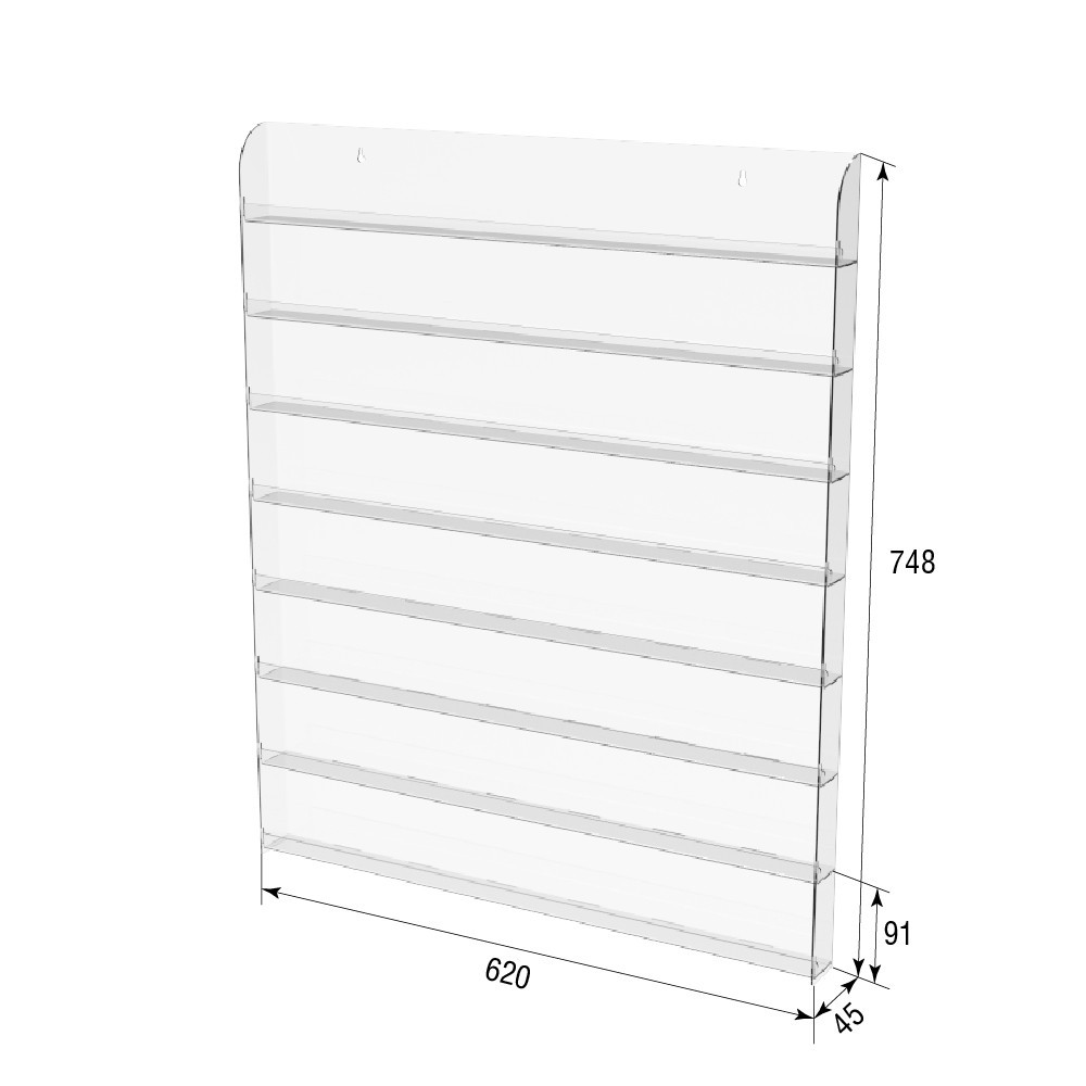 Стенд под лаки EKOSTAR 620х45х748 мм 8 полок Киев - изображение 2