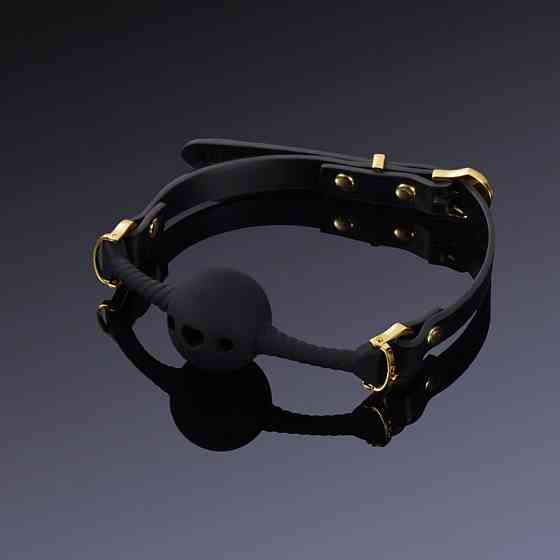 Кляп шарик с отверстиями в виде сердца UPKO Desire for Mouth Bondage Collection, черный Sex Aura Киев