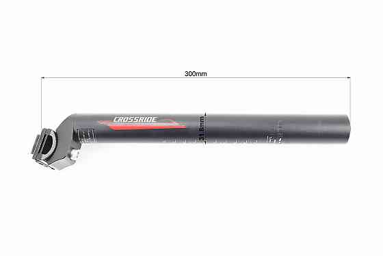 Труба сидіння MTB 31,8х300мм, алюмінієва, чорна CROSSRIDE Бершадь