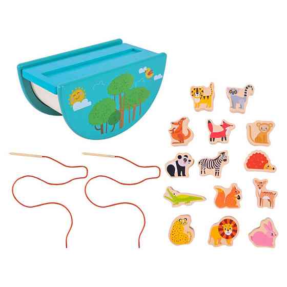 Деревянная игрушка Балансир-шнуровка 2 в 1 C9406 Винница