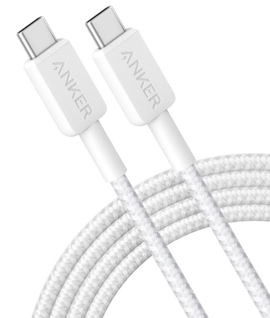 Кабель Anker 322 USB-C to USB-C - 1.8m Nylon White (6908157) Київ - фото 3