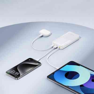 Батарея універсальна Baseus Bipow 2 20000mAh 20W with USB-C cable white (P10077101213-01) Вінниця