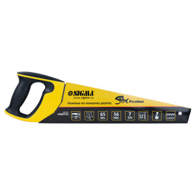 Ножовка Sigma по мокрому дереву 400мм 7TPI Piranha (4400741) Винница - изображение 3