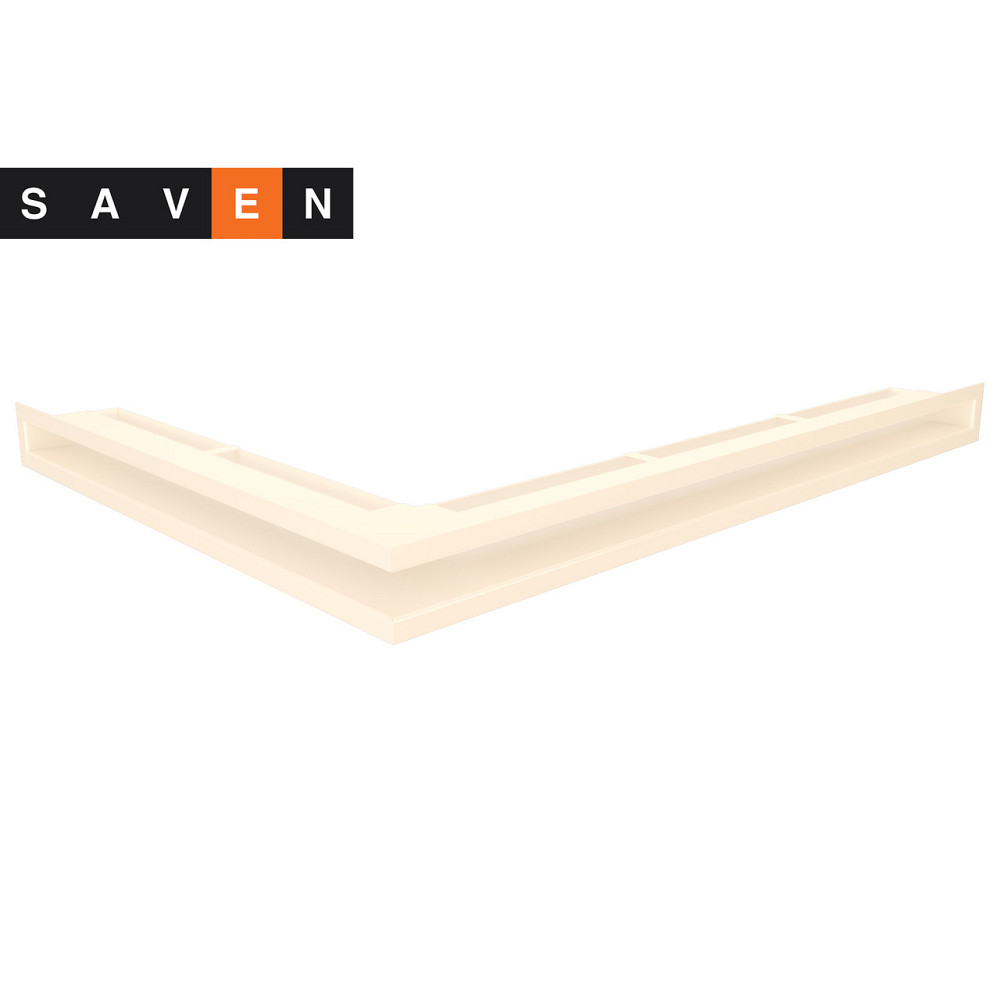 Вентиляционная решетка для камина угловая правая SAVEN Loft Angle 60х800х600 кремовая Львов - изображение 1