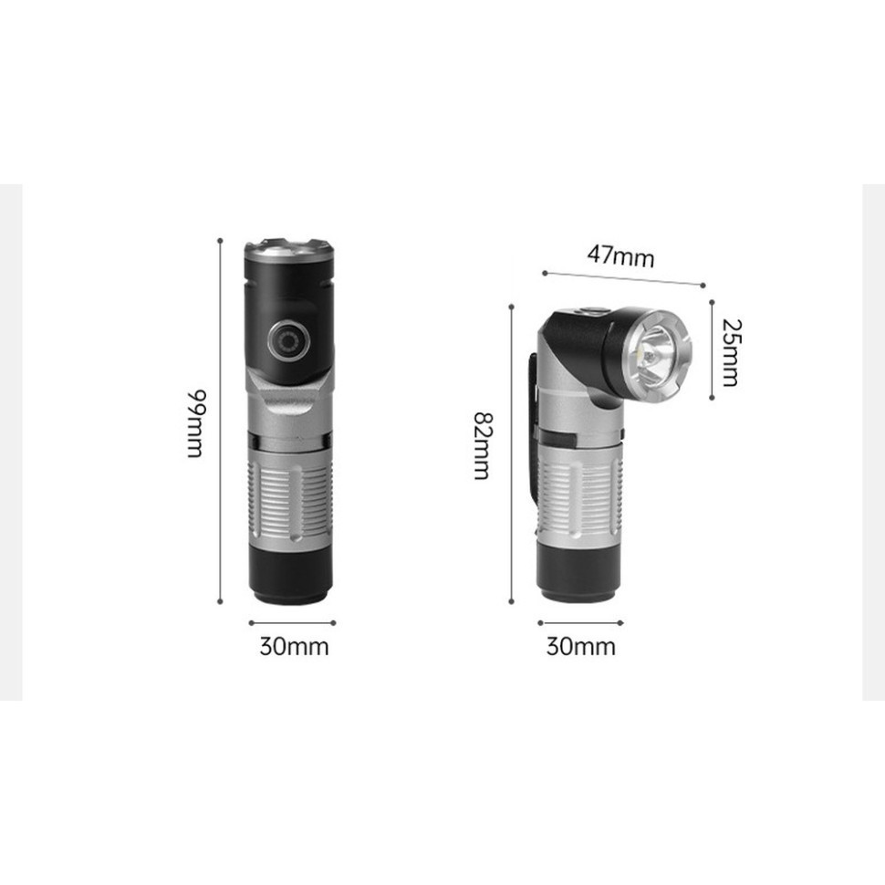 Ліхтар з кліпсою Naturehike CNK2450ZM013, чорно-сірий Рівне - фото 3