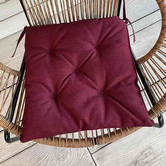 Подушка для стільців (38x38х5 см) Decorator Мальмо колір бордовий 84-102 Київ