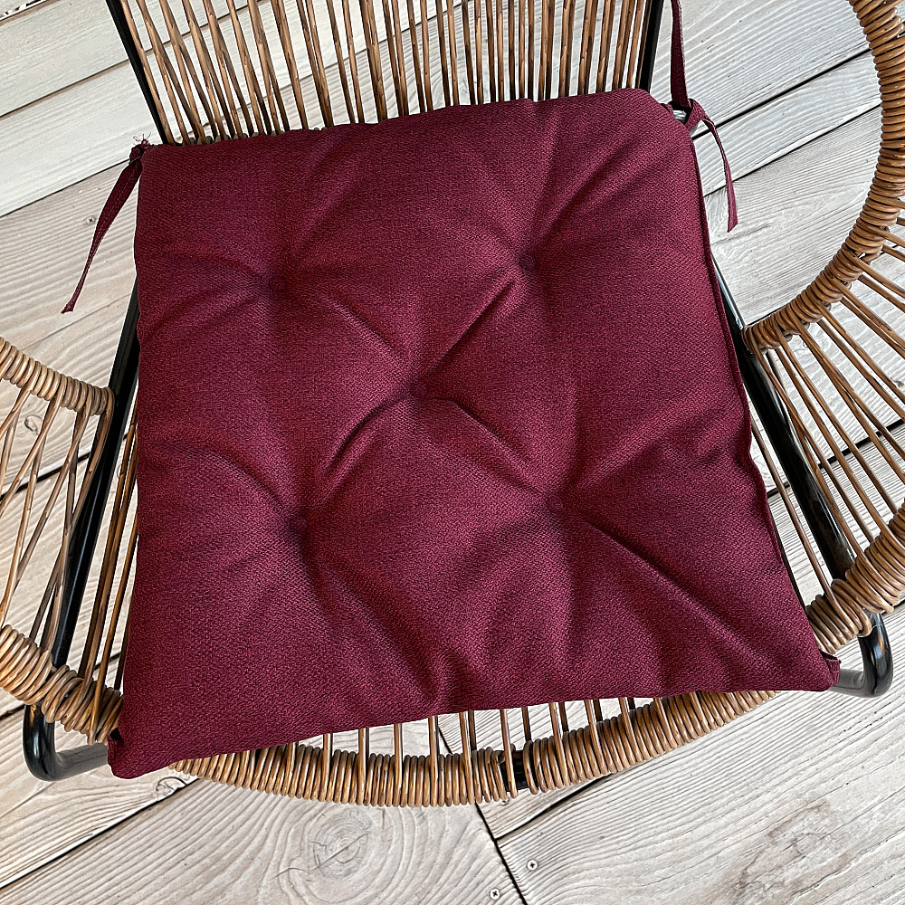 Подушка для стільців (38x38х5 см) Decorator Мальмо колір бордовий 84-102 Київ - фото 1