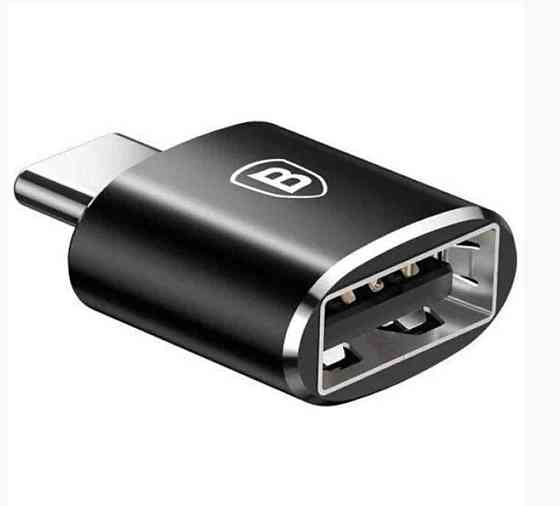 Адаптер Baseus USB Female To Type-C Male Adapter Converter Black Киев