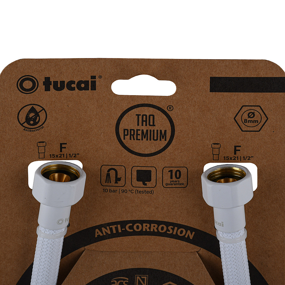 Шланг водяний TUCAI TAQ PREMIUM GRIF 1/2″x1/2″ BВ 0,4м.АНТИКОР. ACB HG-1212-400  (Білий Мат) 209972 Луцк - изображение 2