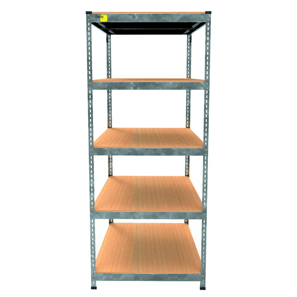 Металлический стеллаж Emby Light Series (размер 1800х600x600мм) 5 полок ДСП до 100кг Оцинкованный Винница - изображение 1
