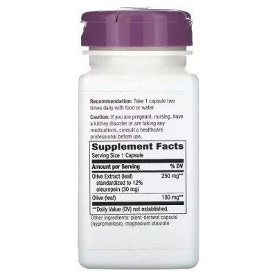 Вітамінно-мінеральний комплекс Nature&apos;s Way Оливкове Листя, екстракт преміум-класу, 250 мг, Olive Leaf, (NWY-64000) Вінниця - фото 2