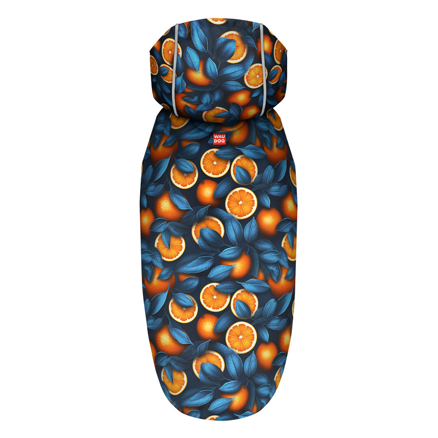 Дощовик-накидка з капюшоном для собак WAUDOG Clothes, малюнок "Апельсини", XS, А 26-29 см, B 32 Коломыя - изображение 2