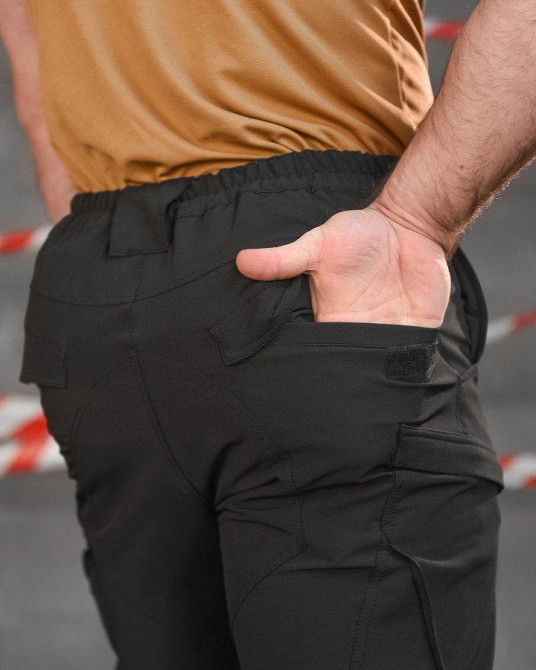 Стрейчевые тактические штаны Cambodia черные полиция  НП5183 Одесса - изображение 5
