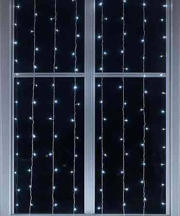 Новорічна гірлянда штора 1,5х1,5 м 64 LED білий провід Білий ZWM1564LEDW Коломия