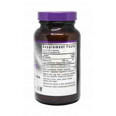 Мінерали Bluebonnet Nutrition Хелатний Магній, Albion, 120 гелевих капсул (BLB-00683) Вінниця