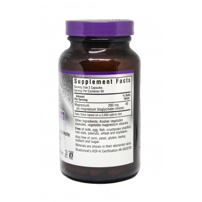 Мінерали Bluebonnet Nutrition Хелатний Магній, Albion, 120 гелевих капсул (BLB-00683) Вінниця - фото 2