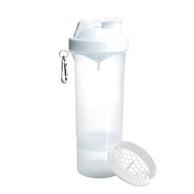 Шейкер спортивний SmartShake Slim 500ml Pure White Каменское - изображение 2