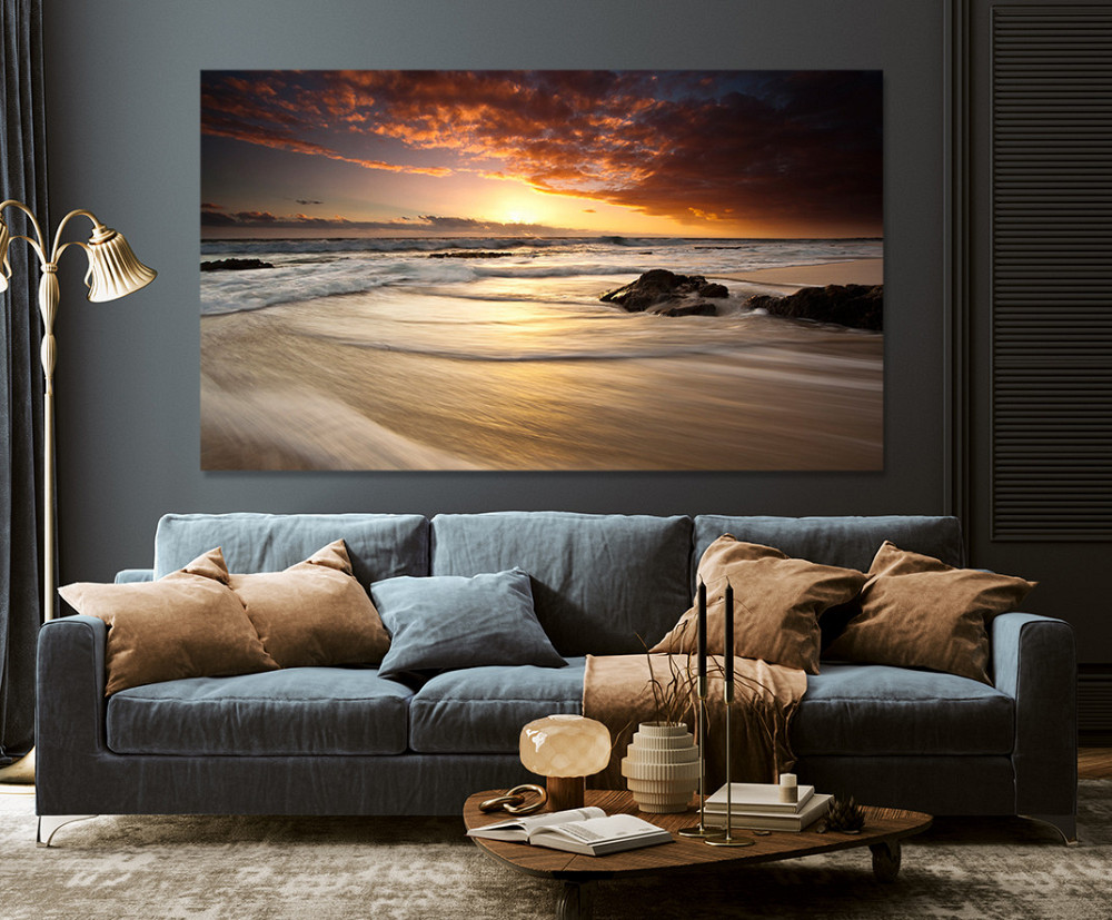 Картина холст в гостиную / спальню   Морський захід сонця  MLP_125 Киев - изображение 3