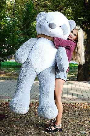 Плюшева Панда 2 метри. Велика Плюшева Панда. Велика М'яка іграшка сіра Плюшева Панда 200 см Тернопіль